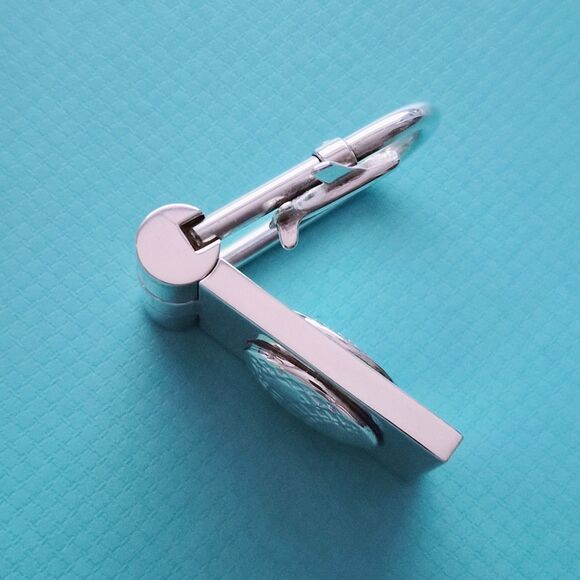 RARE Tiffany & Co. Sterling Silver Globe & Airplane Travel Lock Key Ring - Picture 8 of 11